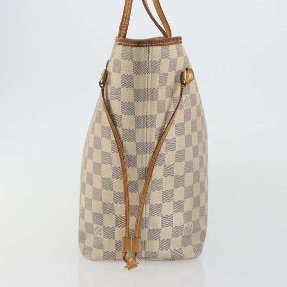 LOUIS VUITTON Damier Azur Neverfull MM Tote Bag N41605 LV Auth ep15383