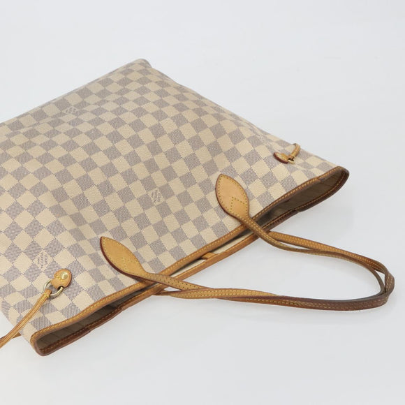 LOUIS VUITTON Damier Azur Neverfull MM Tote Bag N41605 LV Auth ep15383