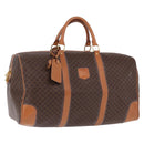 CELINE Macadam Boston Bag PVC Leather Brown Gold Tone Auth ep15384A-1