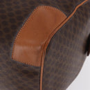 CELINE Macadam Boston Bag PVC Leather Brown Gold Tone Auth ep15384A-11
