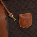 CELINE Macadam Boston Bag PVC Leather Brown Gold Tone Auth ep15384A-16