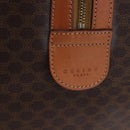 CELINE Macadam Boston Bag PVC Leather Brown Gold Tone Auth ep15384A-17