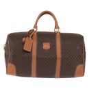 CELINE Macadam Boston Bag PVC Leather Brown Gold Tone Auth ep15384A-2