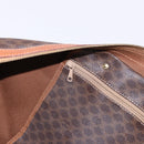 CELINE Macadam Boston Bag PVC Leather Brown Gold Tone Auth ep15384A-21