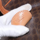 CELINE Macadam Boston Bag PVC Leather Brown Gold Tone Auth ep15384A-23