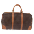 CELINE Macadam Boston Bag PVC Leather Brown Gold Tone Auth ep15384A-3