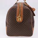 CELINE Macadam Boston Bag PVC Leather Brown Gold Tone Auth ep15384A-5
