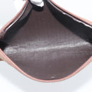 Christian Dior Trotter Canvas Pouch Brown Gold Tone Auth ep15385-10