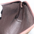 Christian Dior Trotter Canvas Pouch Brown Gold Tone Auth ep15385-12