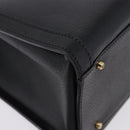 GUCCI Bamboo Hand Bag Leather Black Gold Tone Auth ep15386-9
