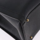 GUCCI Bamboo Hand Bag Leather Black Gold Tone Auth ep15386-15