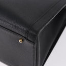 GUCCI Bamboo Hand Bag Leather Black Gold Tone Auth ep15386-16