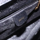 GUCCI Bamboo Hand Bag Leather Black Gold Tone Auth ep15386-17