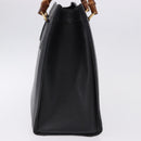 GUCCI Bamboo Hand Bag Leather Black Gold Tone Auth ep15386-4