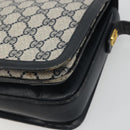 GUCCI GG Supreme Shoulder Bag PVC Leather Navy Gold Tone Auth ep15387-9