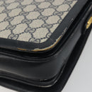 GUCCI GG Supreme Shoulder Bag PVC Leather Navy Gold Tone Auth ep15387-15