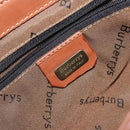 Burberrys Nova Check Shoulder Bag PVC Leather Beige Gold Tone Auth ep15388-19
