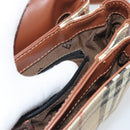 Burberrys Nova Check Shoulder Bag PVC Leather Beige Gold Tone Auth ep15388-11