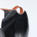 CELINE Shoulder Bag Leather Black Brown Auth ep15389-19