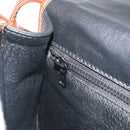 CELINE Shoulder Bag Leather Black Brown Auth ep15389-21