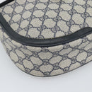 GUCCI GG Supreme Shoulder Bag PVC Leather Navy Gold Tone Auth ep15390-15
