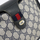 GUCCI GG Supreme Shoulder Bag PVC Leather Navy Gold Tone Auth ep15390-17