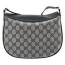 GUCCI GG Supreme Shoulder Bag PVC Leather Navy Gold Tone Auth ep15390-2