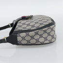 GUCCI GG Supreme Shoulder Bag PVC Leather Navy Gold Tone Auth ep15390-3