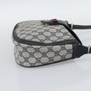 GUCCI GG Supreme Shoulder Bag PVC Leather Navy Gold Tone Auth ep15390-4