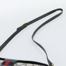 GUCCI GG Supreme Shoulder Bag PVC Leather Navy Gold Tone Auth ep15390-8