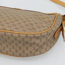 GUCCI Micro GG Shoulder Bag PVC Leather Beige Gold Tone 01 37 4001 Auth ep15391-9
