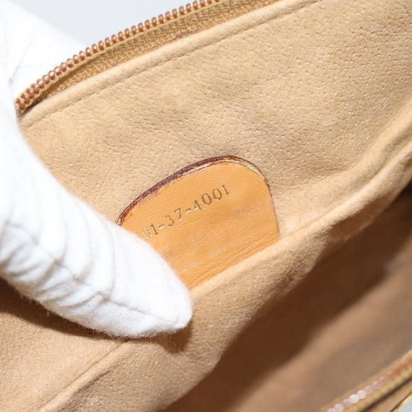 GUCCI Micro GG Shoulder Bag PVC Leather Beige Gold Tone 01 37 4001 Auth ep15391