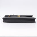 LOEWE Business Bag Leather Black Gold Tone Auth ep15399-6