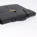 LOEWE Business Bag Leather Black Gold Tone Auth ep15399-7