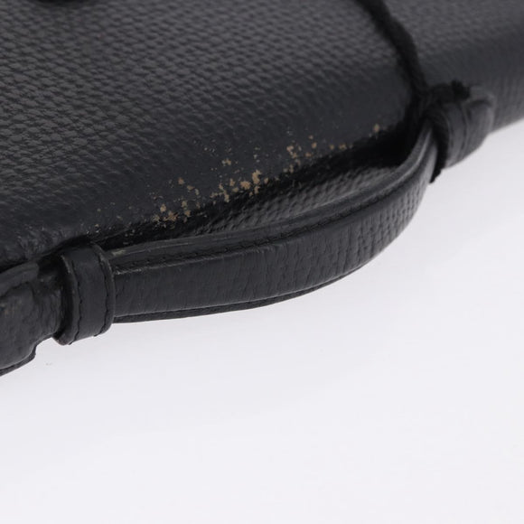 LOEWE Business Bag Leather Black Gold Tone Auth ep15399