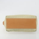CELINE C Macadam Hand Bag Suede Beige Gold Tone Auth ep15402-6