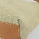 CELINE C Macadam Hand Bag Suede Beige Gold Tone Auth ep15402-15