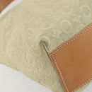 CELINE C Macadam Hand Bag Suede Beige Gold Tone Auth ep15402-16