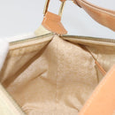 CELINE C Macadam Hand Bag Suede Beige Gold Tone Auth ep15402-21