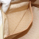 CELINE C Macadam Hand Bag Suede Beige Gold Tone Auth ep15402-22