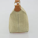 CELINE C Macadam Hand Bag Suede Beige Gold Tone Auth ep15402-4