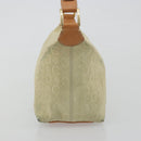 CELINE C Macadam Hand Bag Suede Beige Gold Tone Auth ep15402-5