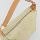 CELINE C Macadam Hand Bag Suede Beige Gold Tone Auth ep15402-7