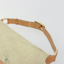 CELINE C Macadam Hand Bag Suede Beige Gold Tone Auth ep15402-14