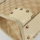 GUCCI GG Canvas Hand Bag Beige Bronze 124260 Auth ep15404-14