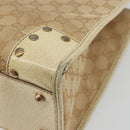 GUCCI GG Canvas Hand Bag Beige Bronze 124260 Auth ep15404-15