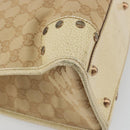 GUCCI GG Canvas Hand Bag Beige Bronze 124260 Auth ep15404-16