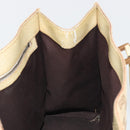 GUCCI GG Canvas Hand Bag Beige Bronze 124260 Auth ep15404-18