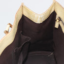 GUCCI GG Canvas Hand Bag Beige Bronze 124260 Auth ep15404-19