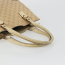 GUCCI GG Canvas Hand Bag Beige Bronze 124260 Auth ep15404-7